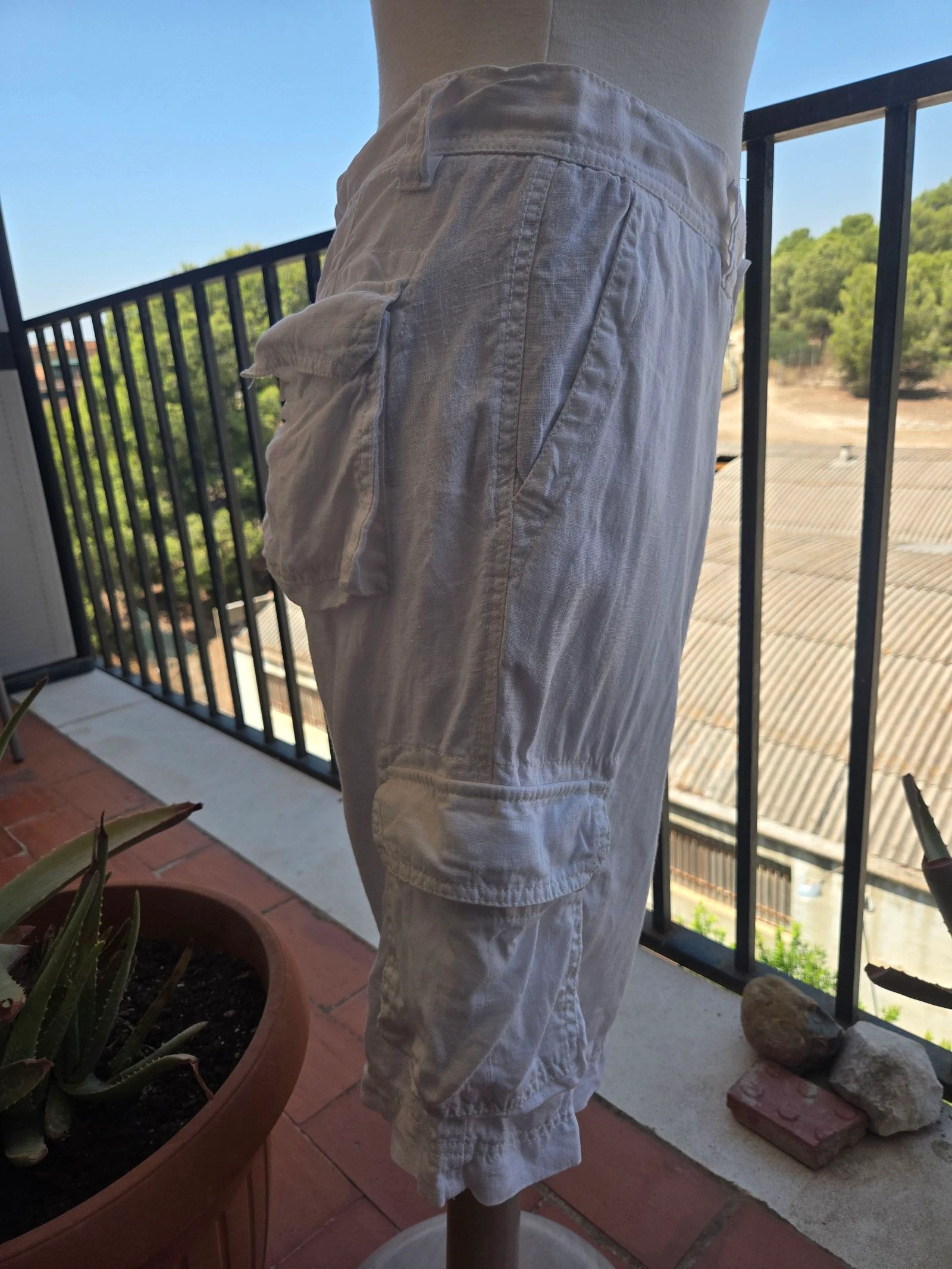 Bermudas cargo linho homem – photo 2